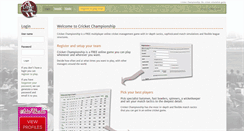 Desktop Screenshot of cricket-championship.com