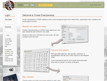 Tablet Screenshot of cricket-championship.com